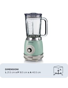 ARIETE 583/04 FRULLATORE VINTAGE VERDE CON TAZZA IN VETRO 2