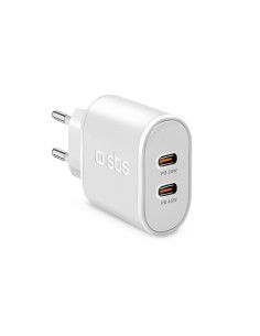 SBS TETR2CPD45W CARICAB.RETE 45W 2 USB-C BIANCO