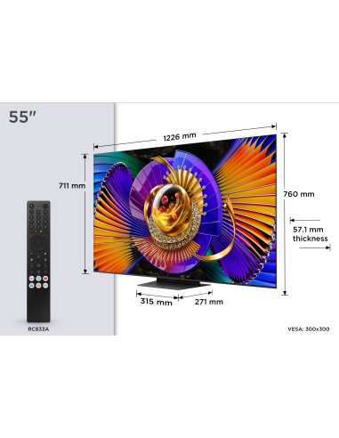 TCL 55C7L TVC 55"QLED MINILED SQD   144 HZ GOOGLE SAT/AUDIO B&O