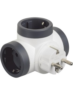 BTICINO S3626DR KIT ADATT. SPINA SCHUKO ROTATIVA 3 PRESE SCHUKO BIANCO
