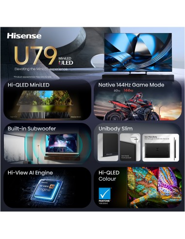 HISENSE 65U79S TVC 65" MINILED 4K  144HZ TVSAT DOLBY ATMOS