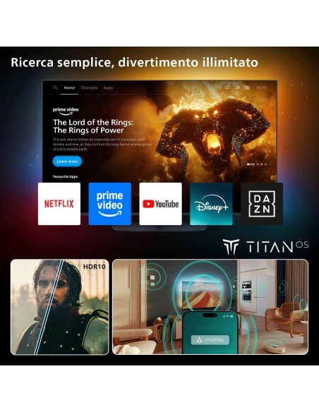 PHILIPS 32PQS6901/12 TVC 32" QLED  FHD AMBILIGHT SMART TVSAT