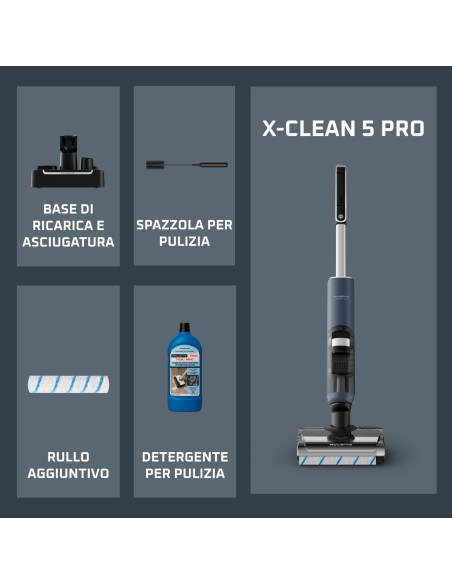 ROWENTA GZ5436 LAVAPAVIMENTI S/FILI X-CLEAN 5 PRO AUTONOMIA 50 MINUTI