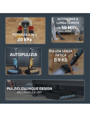 ROWENTA GZ5436 LAVAPAVIMENTI S/FILI X-CLEAN 5 PRO AUTONOMIA 50 MINUTI