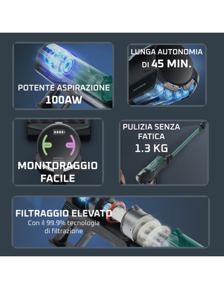 ROWENTA RH1833 SCOPA RICARICABILE