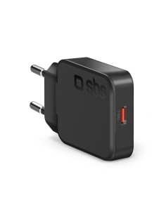 SBS TETRGAN1C20SLIM ALIM.RETE 1XUSB-C PD 20W ULTRA SLIM NERO 2