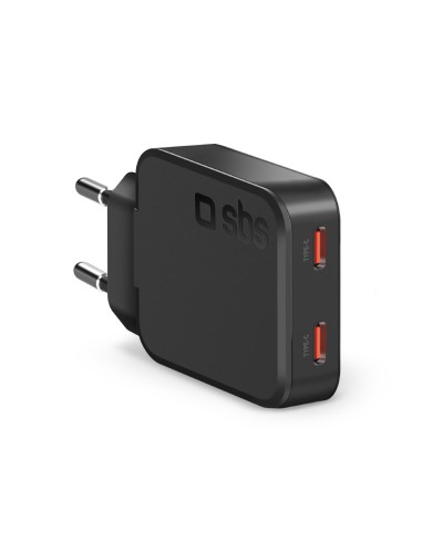 SBS TETRGAN2C65SLIM ALIM.RETE 2XUSB-C PD 65W ULTRA SLIM NERO