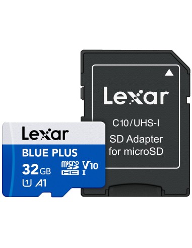 LEXAR MICROSD 32GB BLUE PLUS MOBILE L/S 100MB/S - 45MB/S ADATT.SD