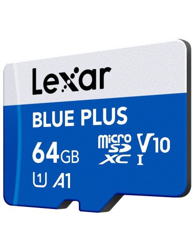LEXAR MICROSD 64GB BLUE PLUS MOBILE L/S 100MB/S - 45MB/S ADATT.SD