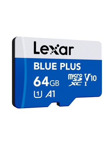 LEXAR MICROSD 64GB BLUE PLUS MOBILE L/S 100MB/S - 45MB/S ADATT.SD
