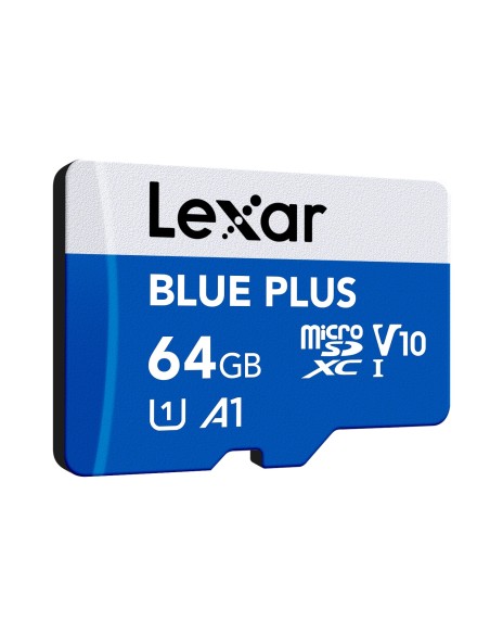 LEXAR MICROSD 64GB BLUE PLUS MOBILE L/S 100MB/S - 45MB/S ADATT.SD