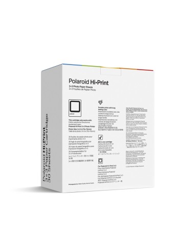 POLAROID HI PRINT 3X3 30 FOTO PELLICOLE 76MM X 76MM DORSO ADESIVO