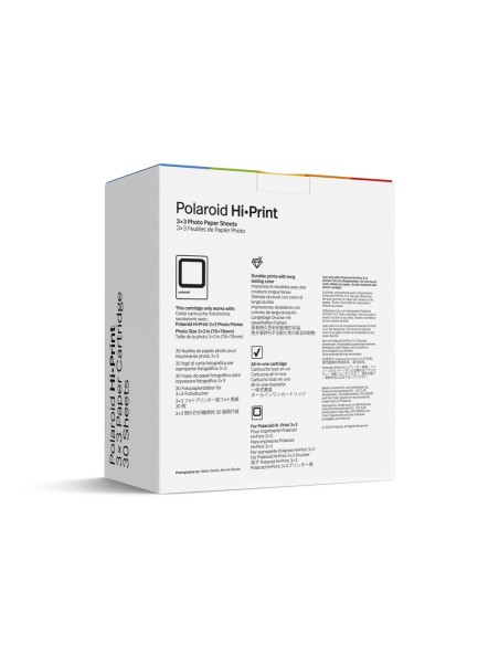 POLAROID HI PRINT 3X3 30 FOTO PELLICOLE 76MM X 76MM DORSO ADESIVO