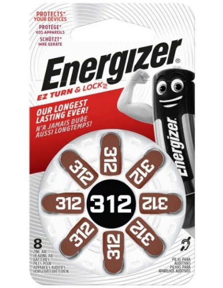ENERGIZER ZINCAIR HA312 X8 PILE PER APPARECCHI ACUSTICI