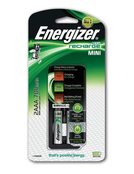 ENERGIZER MINI CHARGER AAA X2 800MAH CARICABATTERIE