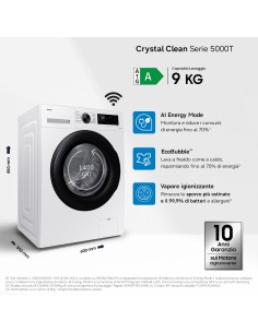 SAMSUNG WW90CGC04DAE LVB A-10% 9KG 1400G VAPORE IGIEN. WIFI LED TOUCH 2