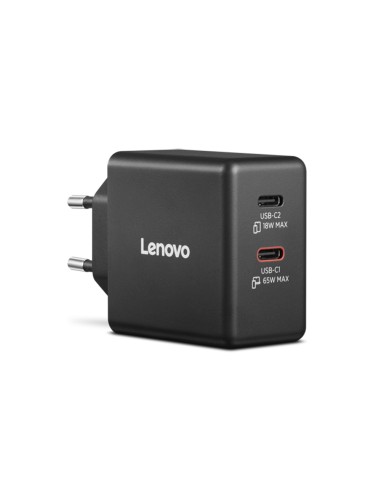 LENOVO ALIMENTATORE DUAL USB-C 65W GAN CAVO 1,5M