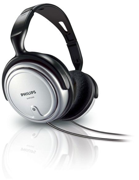 PHILIPS SHP2500 CUFFIA TV SILVER JACK 3,5MM ADATT.6,3MM CAVO 6M