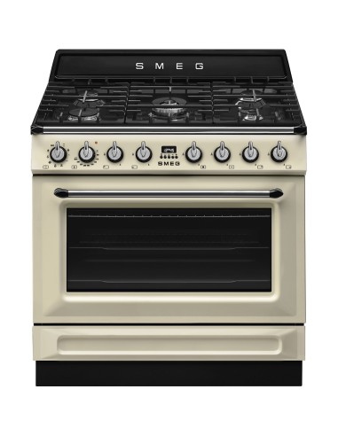 SMEG TR90GMP CUCINA A 90X60 PANNA 5F F.TERMOVENTILATO GRIGLIE GHISA