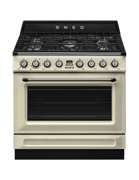 SMEG TR90GMP CUCINA A 90X60 PANNA 5F F.TERMOVENTILATO GRIGLIE GHISA