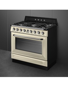 SMEG TR90GMP CUCINA A 90X60 PANNA 5F F.TERMOVENTILATO GRIGLIE GHISA 2