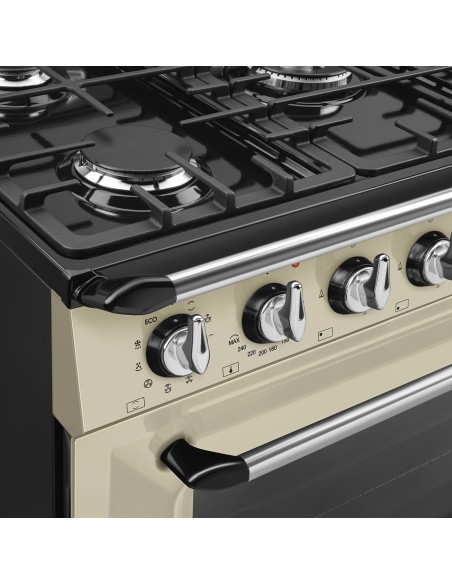 SMEG TR90GMP CUCINA A 90X60 PANNA 5F F.TERMOVENTILATO GRIGLIE GHISA