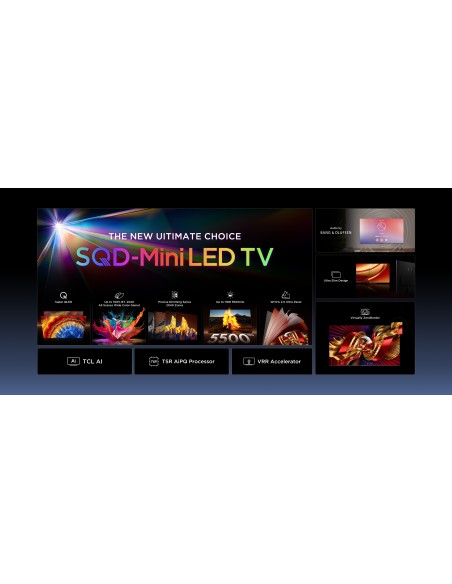 TCL 65C8L TVC 65"QLED MINILED SQD  144HZ  GOOGLE SAT/AUDIO B&O