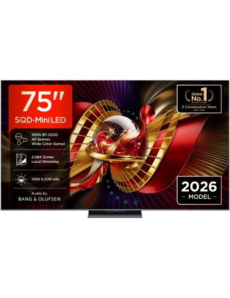 TCL 75C8L TVC 75"QLED MINILED SQD  144 HZ GOOGLE AUDIO B&O DOPPIO SUB