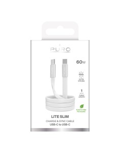 SBS PUCCC60WSLIM1MTW CAVO SLIM USB-C/USB-C 60W 1MT BIANCO 2