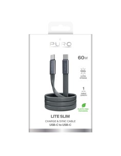 SBS PUCCC60WSLIM1MTK CAVO SLIM USB-C/USB-C 60W 1MT NERO 2