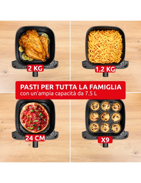 MOULINEX EZ8618 FRIGGITRICE AD ARIA 7,5LT 2000W TIMER 8PROG. - NERA