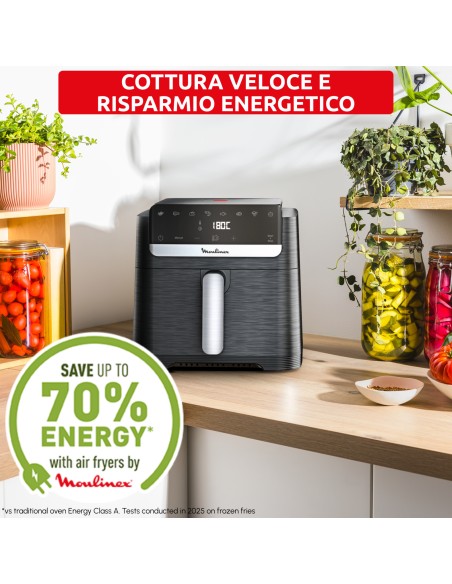 MOULINEX EZ8618 FRIGGITRICE AD ARIA 7,5LT 2000W TIMER 8PROG. - NERA