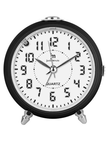 LOWELL JA7117N OROLOGIO DA TAVOLO ANALOGICO SVEGLIA QUARZO NERO