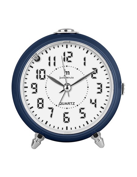 LOWELL JA7117A OROLOGIO DA TAVOLO ANALOGICO SVEGLIA QUARZO BLU