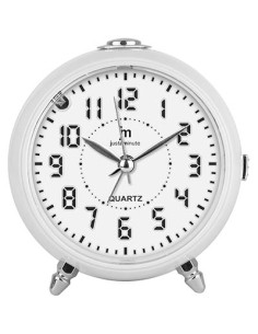 LOWELL JA7117B OROLOGIO DA TAVOLO ANALOGICO SVEGLIA QUARZO BIANCO 2