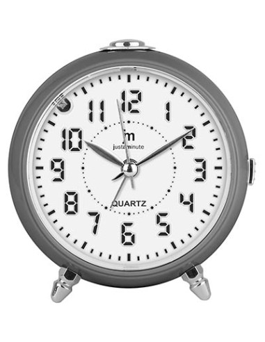 LOWELL JA7117G OROLOGIO DA TAVOLO ANALOGICO SVEGLIA QUARZO GRIGIO