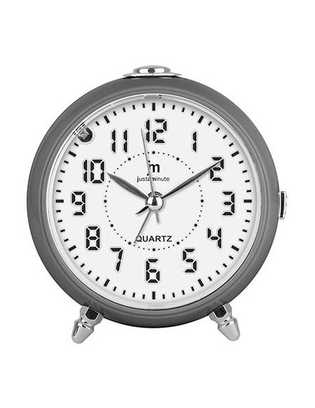 LOWELL JA7117G OROLOGIO DA TAVOLO ANALOGICO SVEGLIA QUARZO GRIGIO