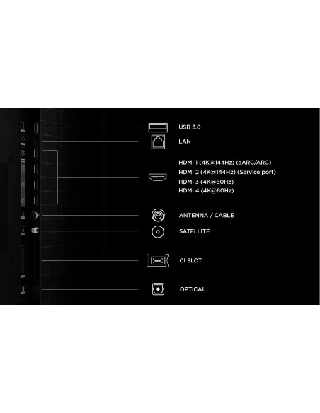 TCL 65A400U TVC 65" 4K QD-MINILED  144HZ GOOGLE SAT/AUDIO ONKYO