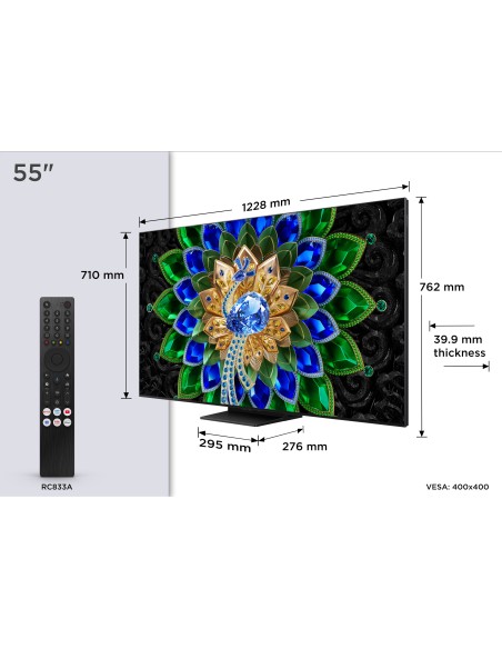 TCL 55A400 TVC 55" 4K QD-MINILED   144HZ  GOOGLE SAT/AUDIO ONKYO 2.0