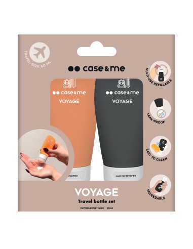 SBS CMVOYSILBOTSET260OK VOYAGE SET VIAGGIO DI FLACONI IN SILICONE NERO