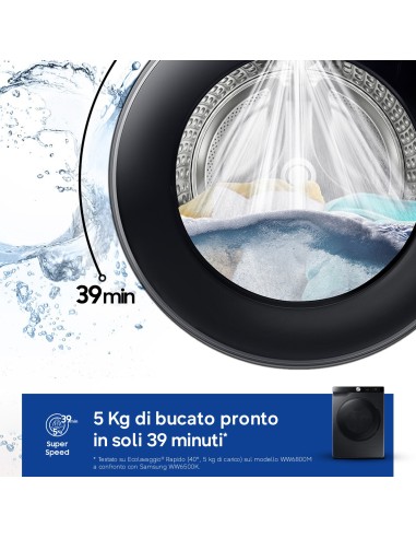 SAMSUNG WD90DG6G94BB LAVASC. 9/5KG A-10% 1400G NERA SLIM ECODOS WIFI