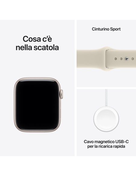 APPLE WATCH SE 3 GPS 44MM STARLIGHT ALUM. CASE WITH SAND SP. BAND S/M