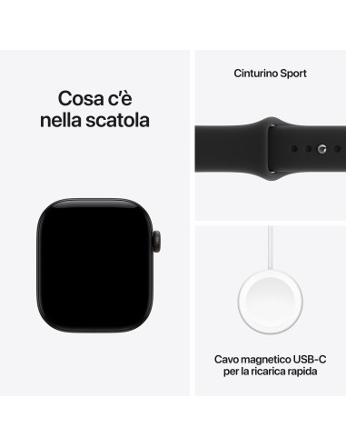 APPLE WATCH SERIES 12 GPS 42MM BLACK ALUM. CASE WITH BLACK SPORT M/L