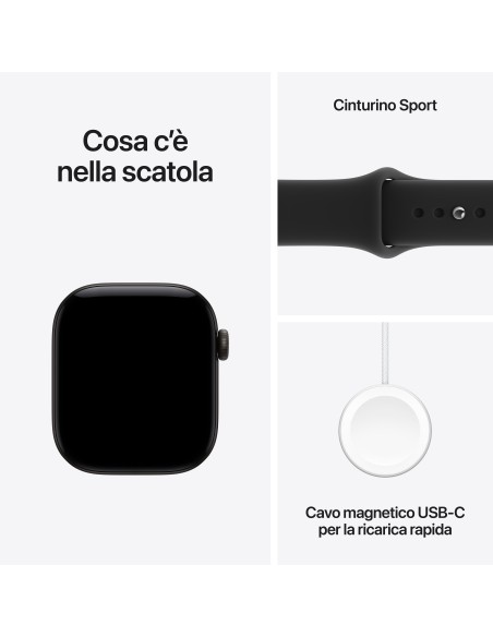 APPLE WATCH SERIES 12 GPS 42MM BLACK ALUM. CASE WITH BLACK SPORT M/L