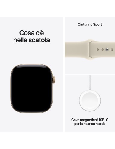 APPLE WATCH SERIES 12 GPS 46MM LIGHT GOLD ALUM. CASE WITH SAND SP. S/M