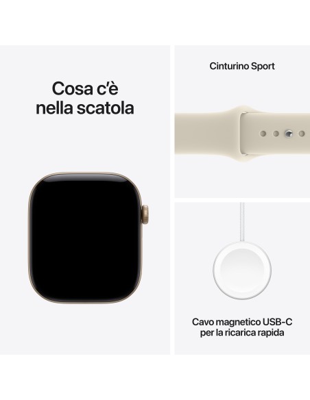 APPLE WATCH SERIES 12 GPS 46MM LIGHT GOLD ALUM. CASE WITH SAND SP. S/M