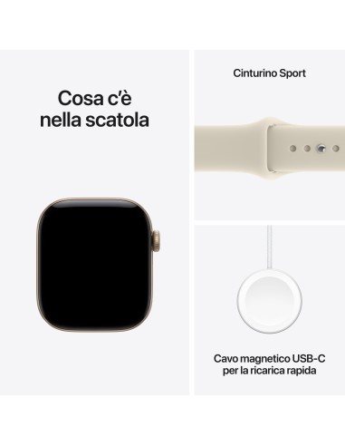 APPLE WATCH SERIES 12 GPS 42MM LIGHT GOLD ALUM. CASE WITH SAND SP. S/M