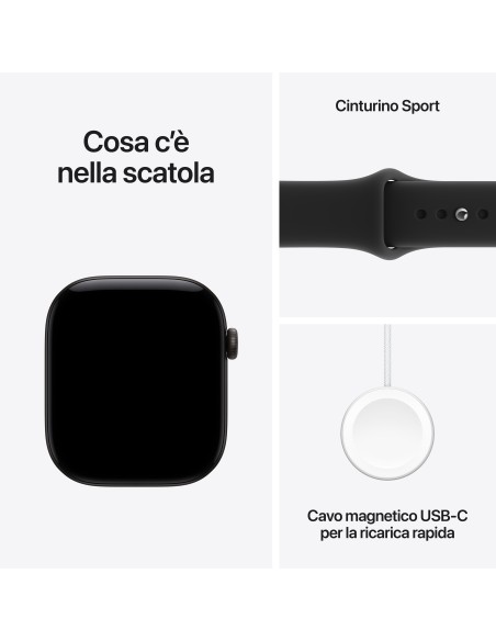 APPLE WATCH SERIES 12 GPS 46MM BLACK ALUM. CASE WITH BLACK SPORT M/L