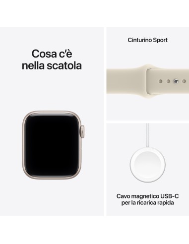 APPLE WATCH SE 3 GPS 40MM STARLIGHT ALUM. CASE WITH SAND SP. BAND S/M