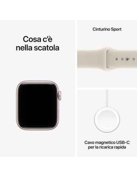 APPLE WATCH SE 3 GPS 40MM STARLIGHT ALUM. CASE WITH SAND SP. BAND S/M
